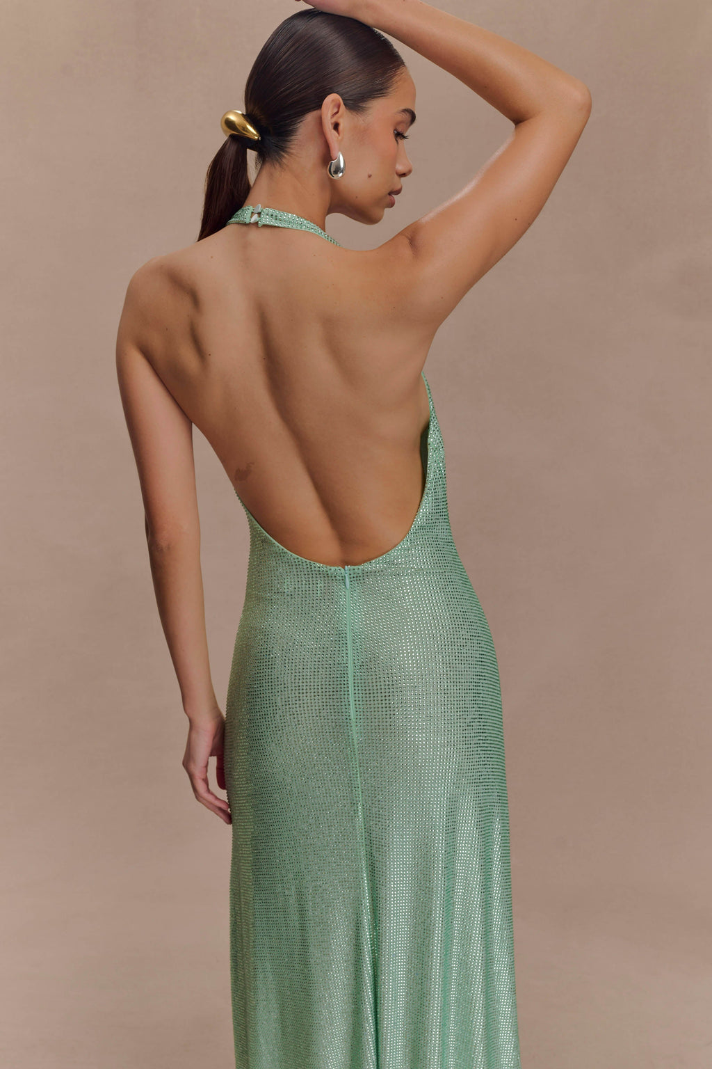 Sol y Mar - Vestido Midi Halter Diamante