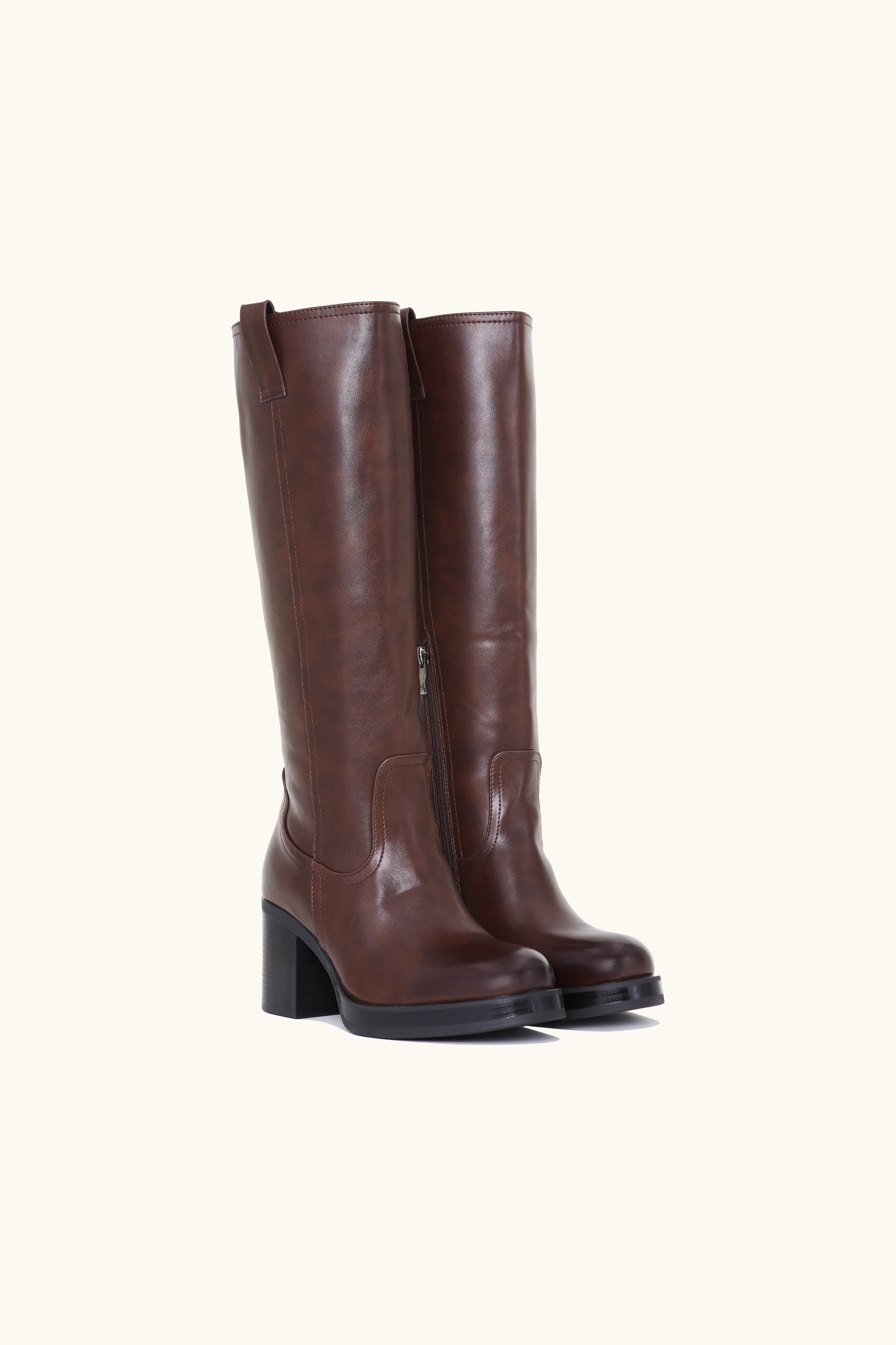 Sol y Mar - Bottes cavalières hautes marron