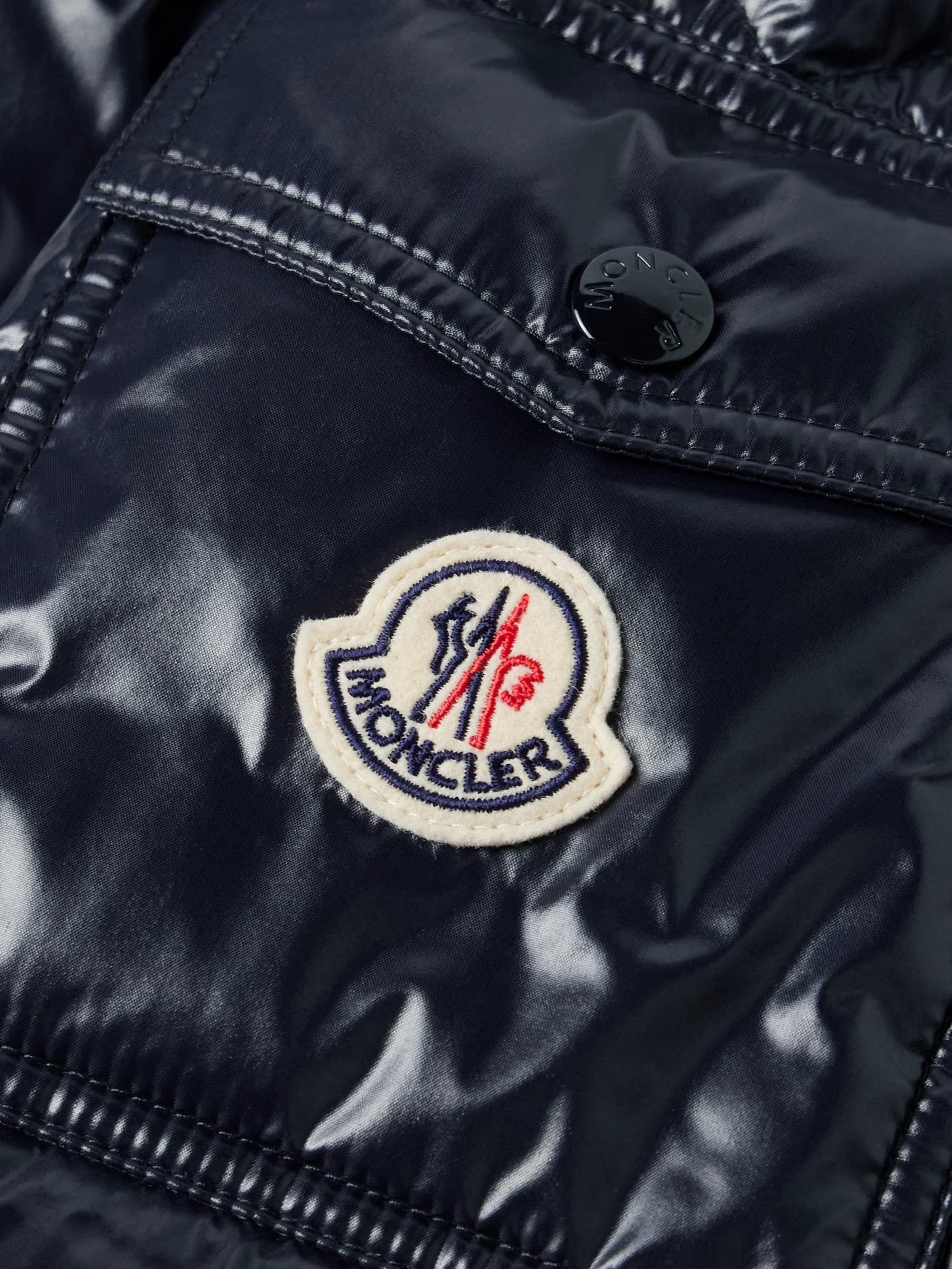Maya Logo-Appliquéd Quilted Nylon Hooded Down Jacket